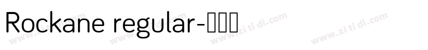 Rockane regular字体转换